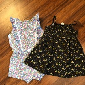 Carter’s romper & Baby Gap Dress